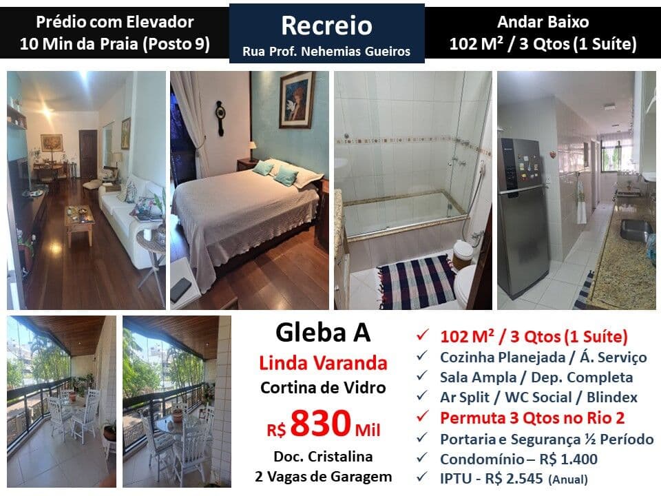 Apto Recreio Gleba A Nehemias Gueiros 102M²