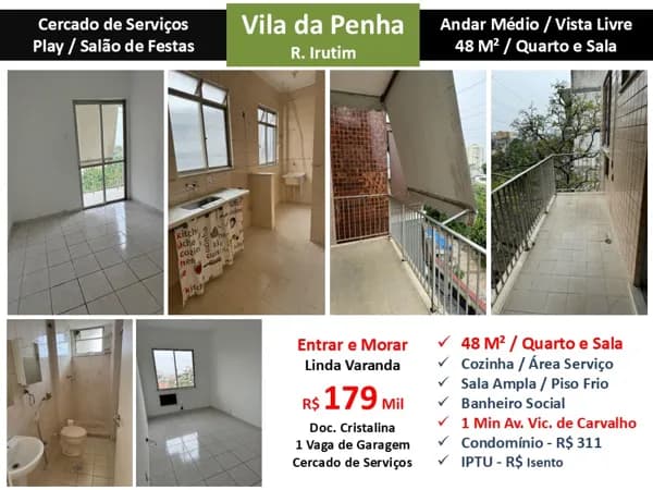 Apto Vila da Penha Irutim 48M²