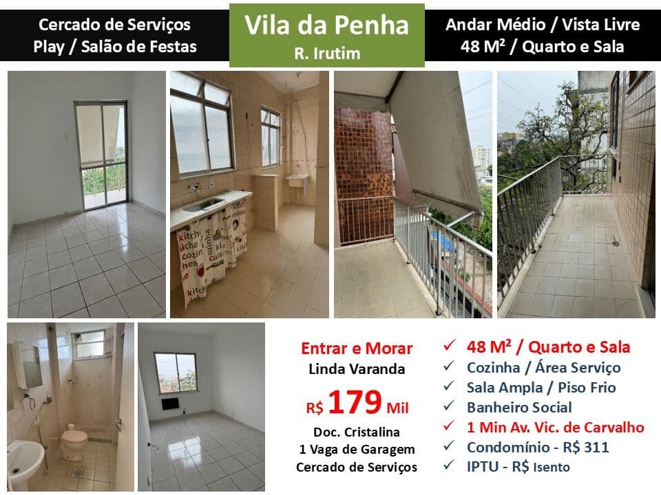 Apto Vila da Penha Irutim 48M²