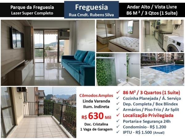 Apto JPA Freguesia Parque da Freguesia 86M²