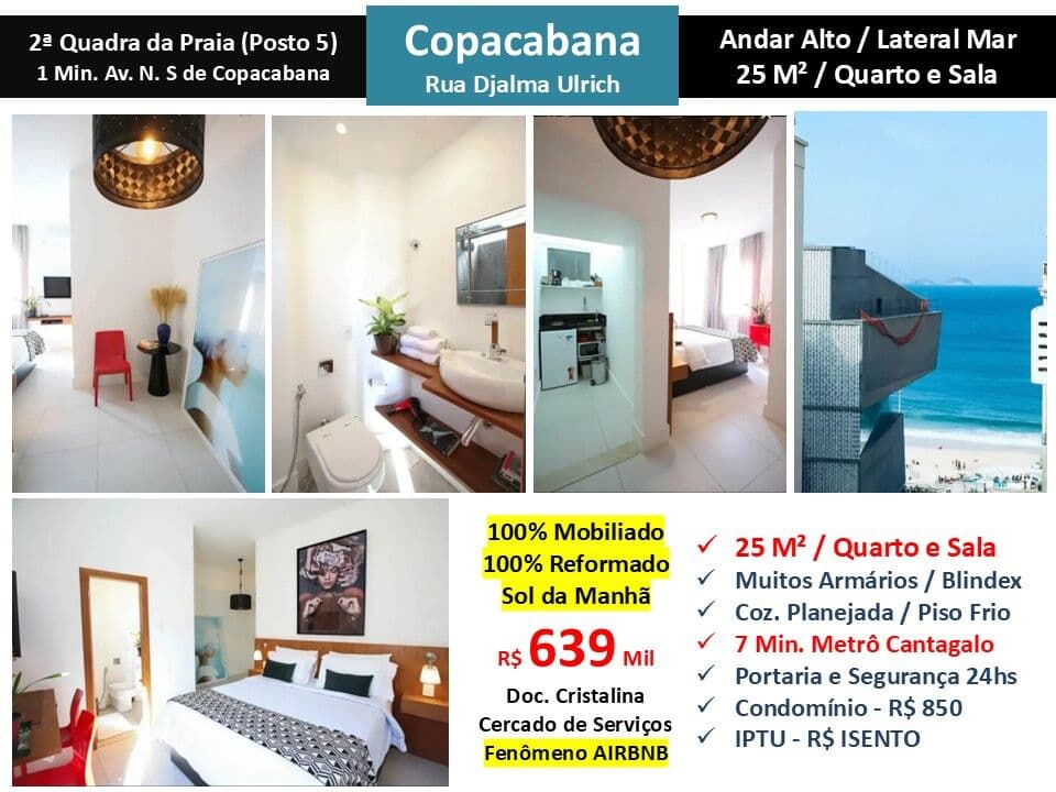 Apto Copacabana Djalma Ulrich 25M² 2