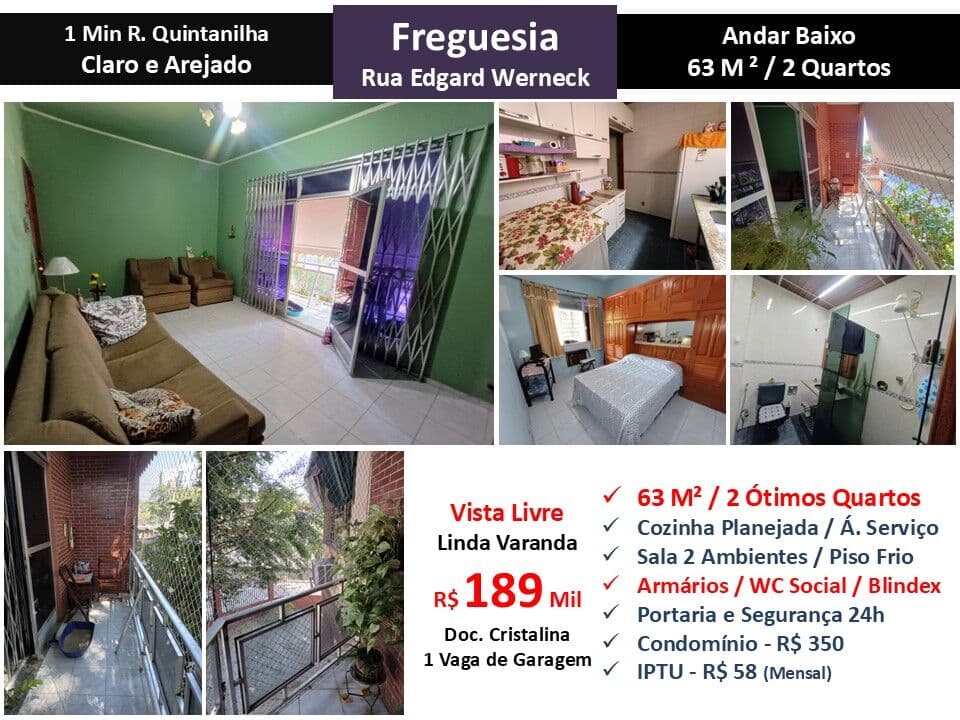 Apto JPA Freguesia Edgard Werneck 63M²