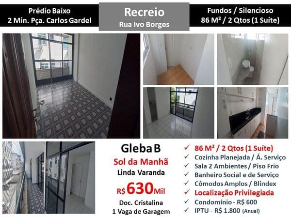 Apto Recreio Gleba B Ivo Borges 86M² 2