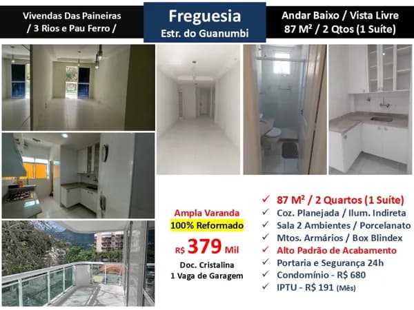 Apto JPA Freguesia Vivenda das Paineiras 87M²