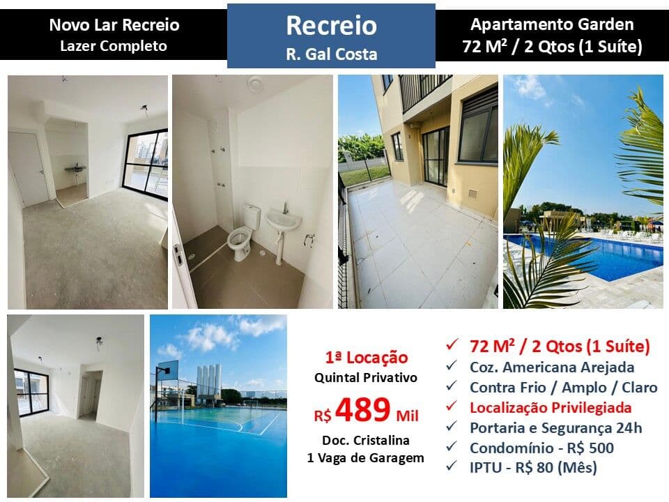 Apto Recreio Novo Lar Recreio 72M² Garden