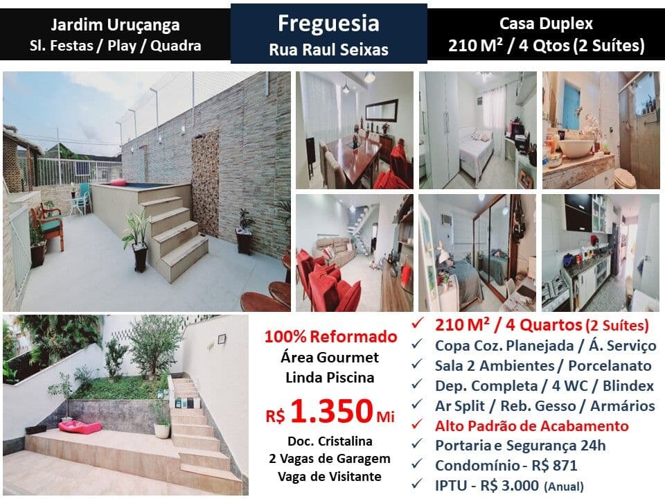 Casa JPA Freguesia Jardim Uruçanga 210M² 2
