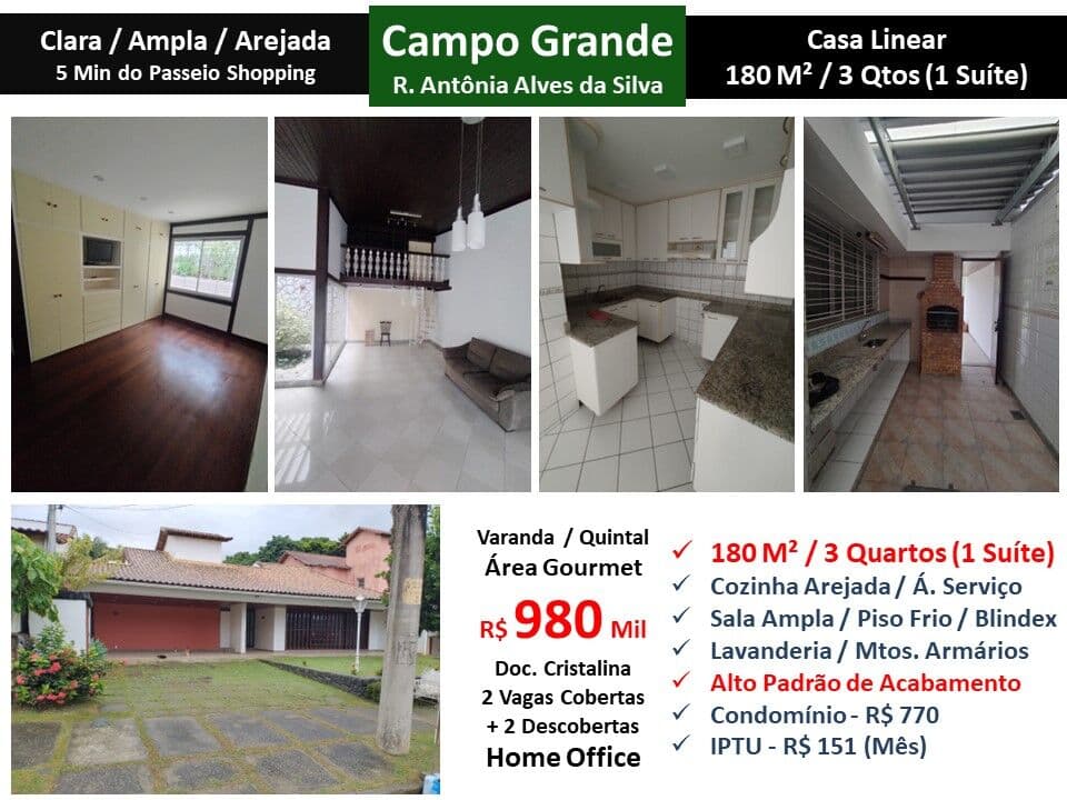 Casa Campo Grande Antônia Alves da Silva 180M²