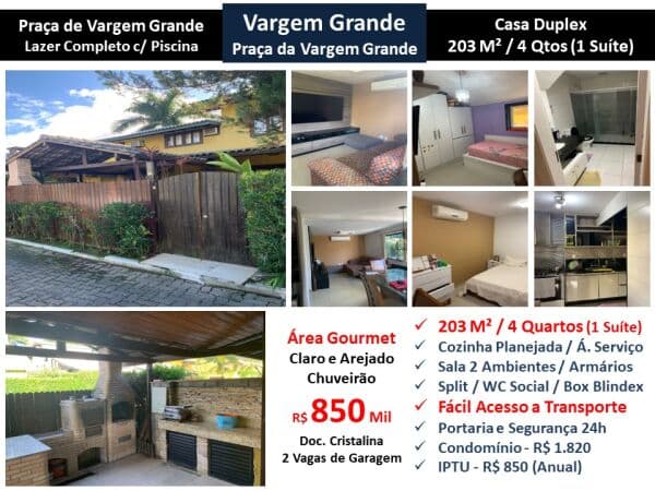 Casa Vargem Grande Praça de Vargem Grande 203M²