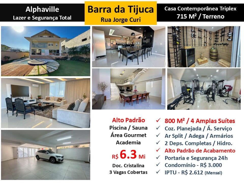 Casa Barra da Tijuca Alphaville 800M² 2