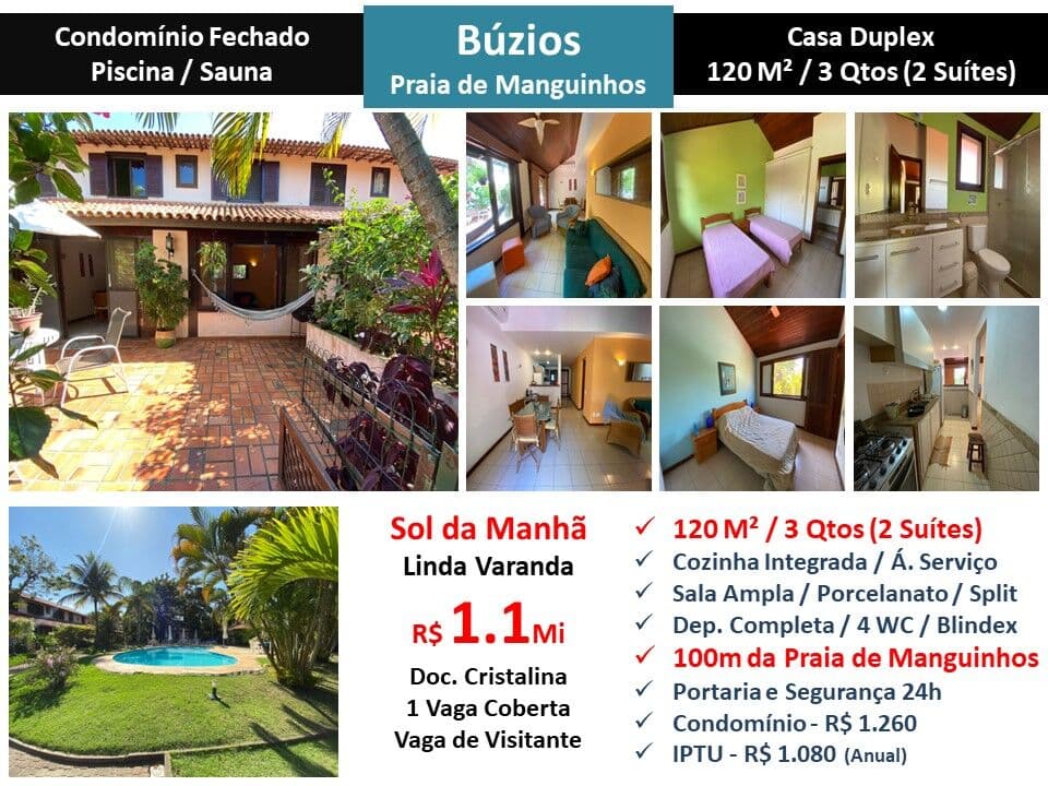 Casa Buzios Manguinhos 120M²