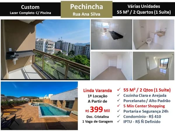 Apto JPA Pechincha Ana Silva Custom 55M²