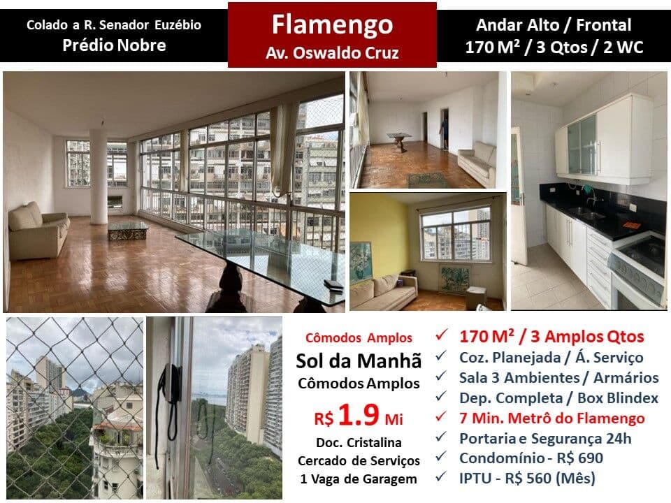 Apto Flamengo Oswaldo Cruz 170M²