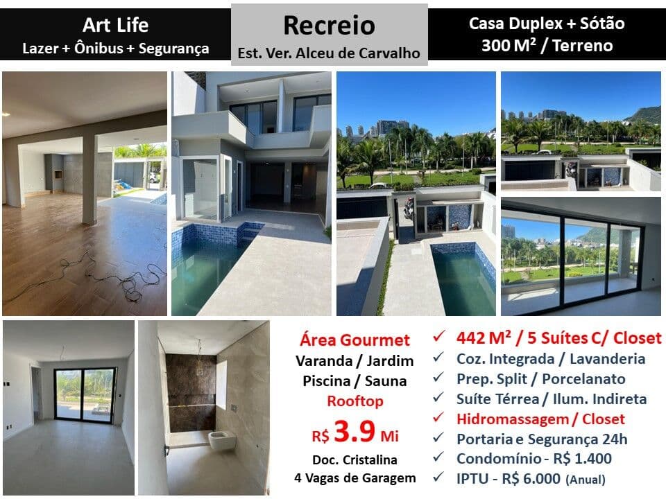 Casa Recreio Art Life 442M²