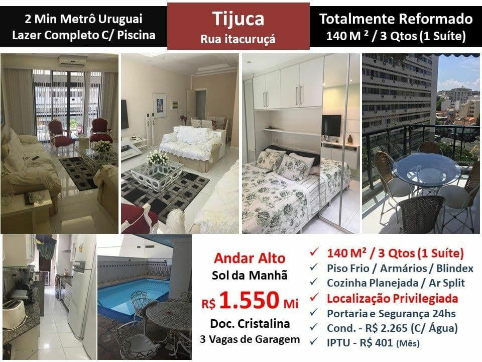 Apto Tijuca Itacuruça 140 m²