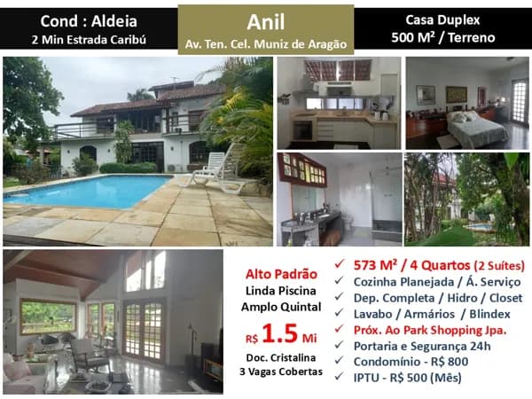 Casa JPA Anil Aldeia 573M²