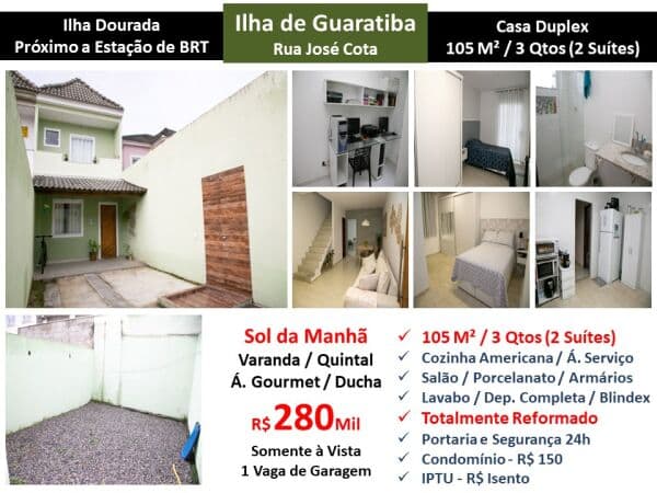 Casa Ilha de Guaratiba José Cota Ilha Dourada 105M²