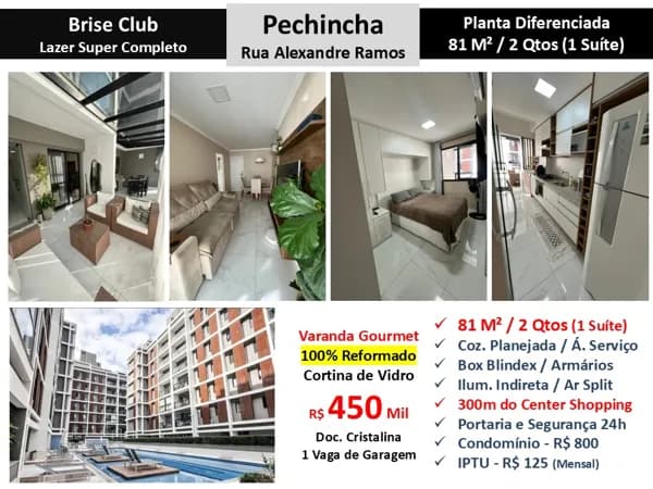 Apto JPA Pechincha Alexandre Ramos Brise 81M²