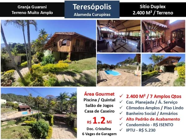 Sítio Teresópolis Granja Guarani Alameda Curupiras 2400M²