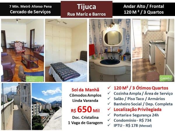 Apto Tijuca Mariz e Barros 120M²