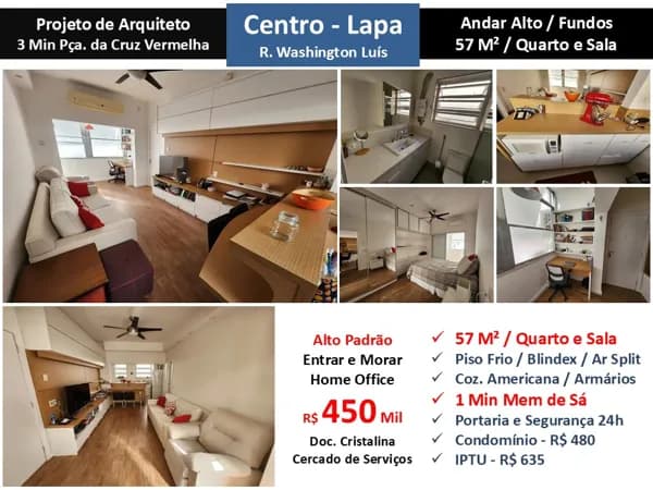 Apto Centro Lapa Washington Luís 57M²