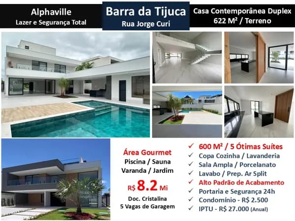 Casa Barra da Tijuca Alphaville 600M² 2
