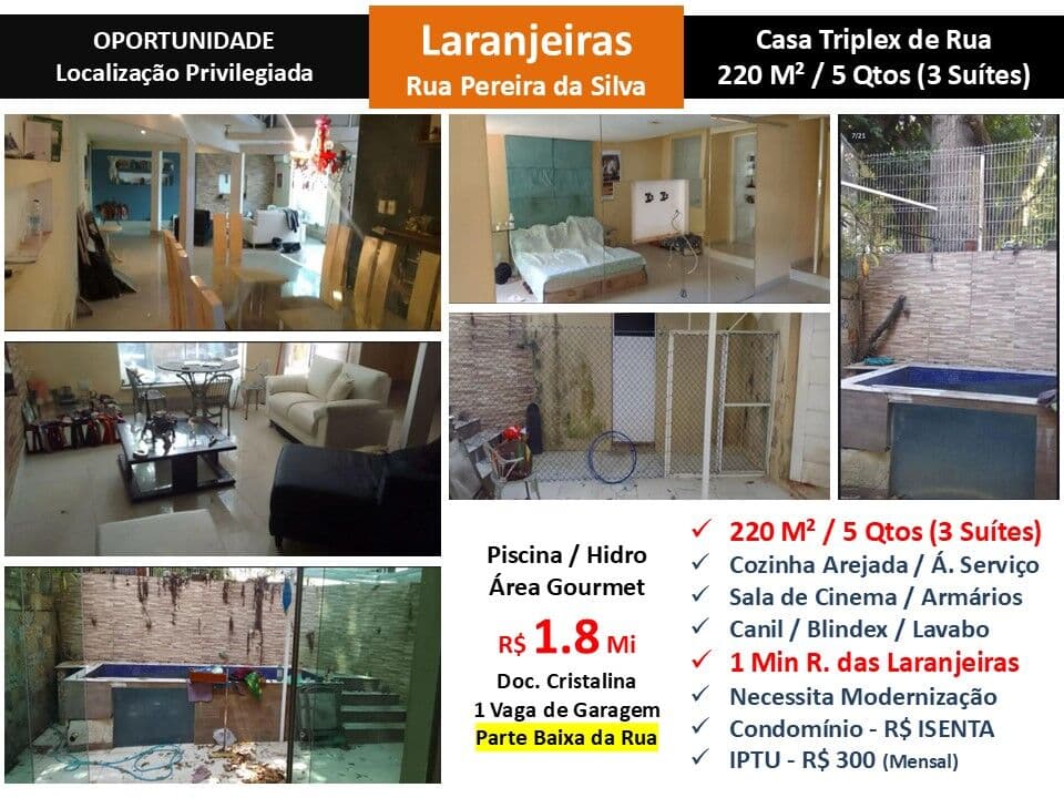 Casa Laranjeiras Pereira da Silva 220M²