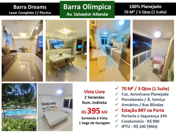Apto Barra Olímpica Barra Dreams 70M²