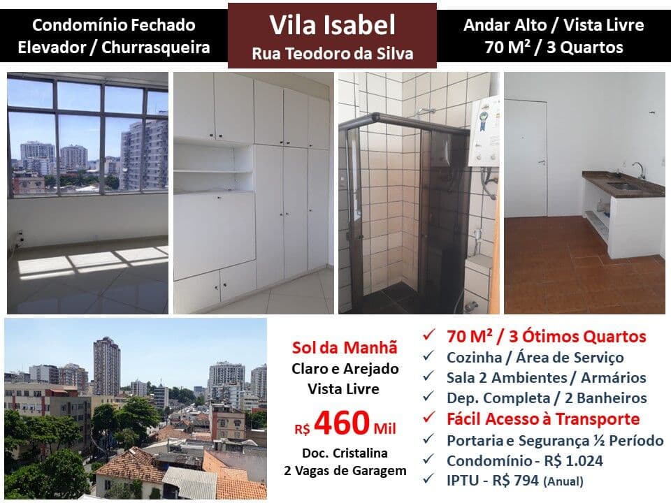 Apto Vila Isabel Teodoro da Silva 70M² 2