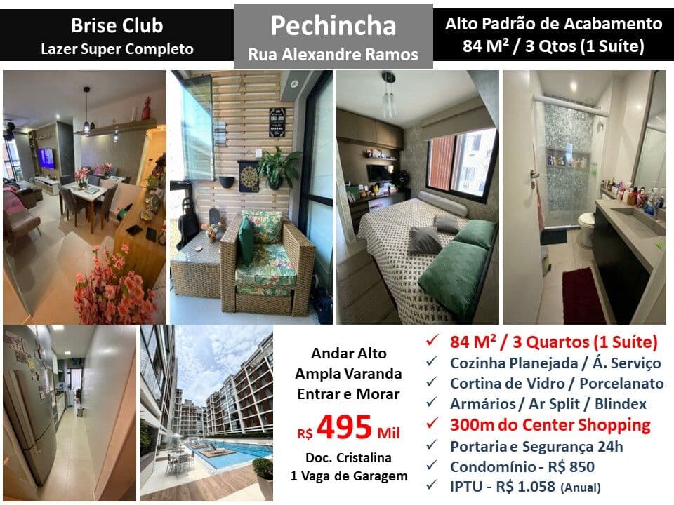 Apto JPA Pechincha Brise 84M²