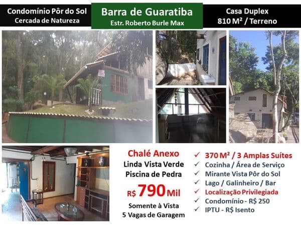 Casa Barra de Guaratiba Burle Max 370M²