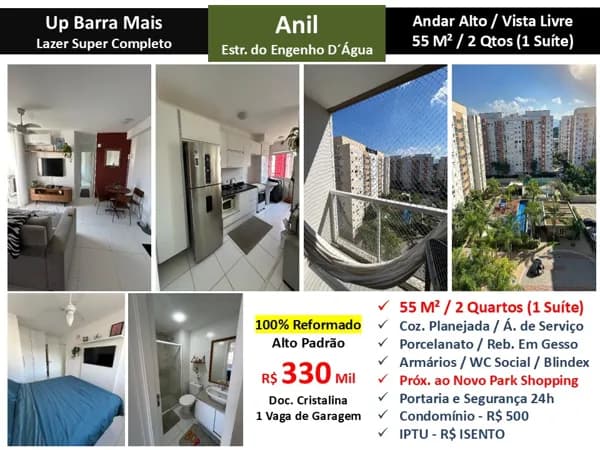 Apto JPA Anil UPBarra Mais 55M²