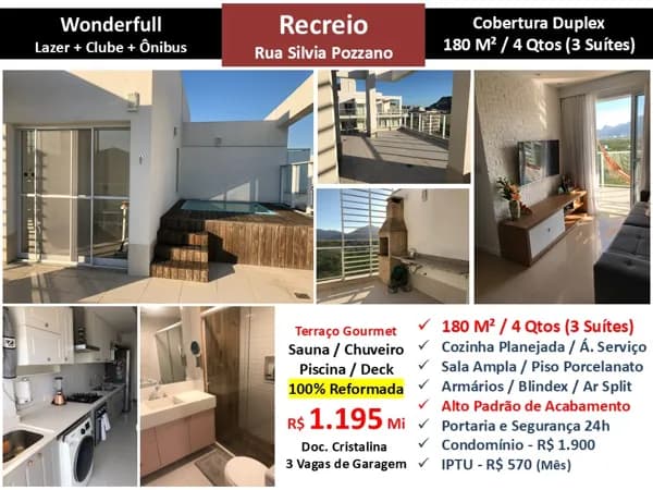Cob Recreio Zico Wonderfull 180M²