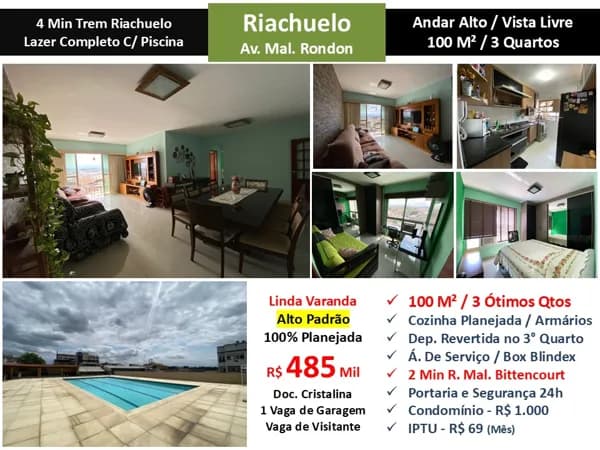 Apto Riachuelo Mal. Rondon 100M²