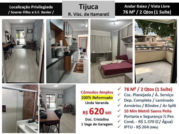 Apto Tijuca Visconde de Itamarati 76M²