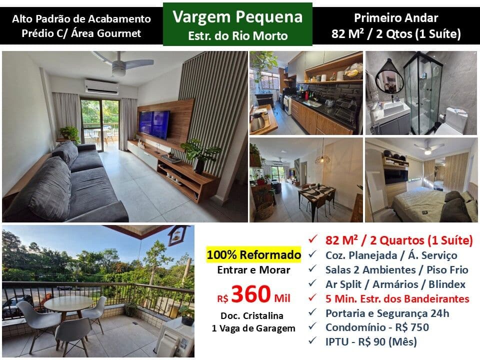 Apto Vargem Pequena Rio Morto 82M²