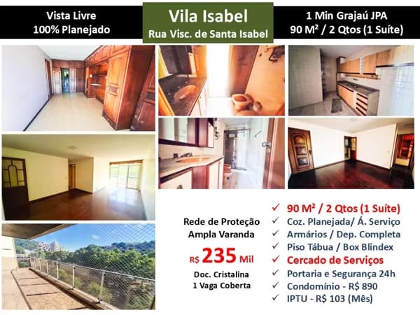 Apto Vila Isabel Vis. de Santa Isabel 90M²