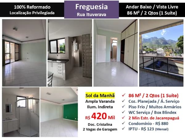 Apto JPA Freguesia Ituverava 86M² 2