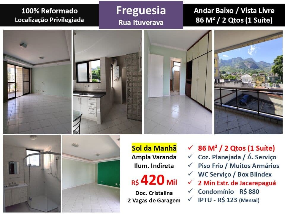 Apto JPA Freguesia Ituverava 86M² 2