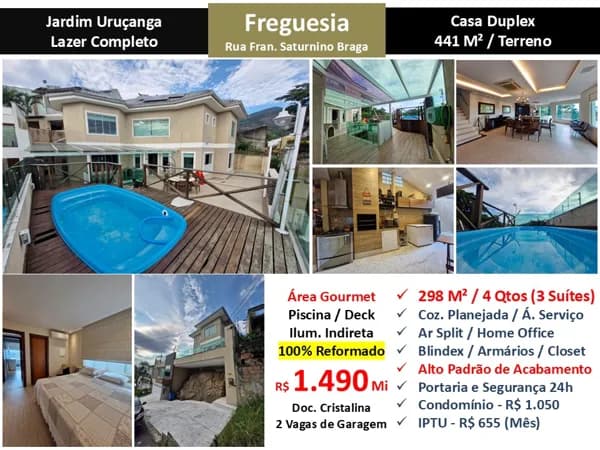 Casa JPA Freguesia Jardim Uruçanga Saturnino Braga 298M² 2