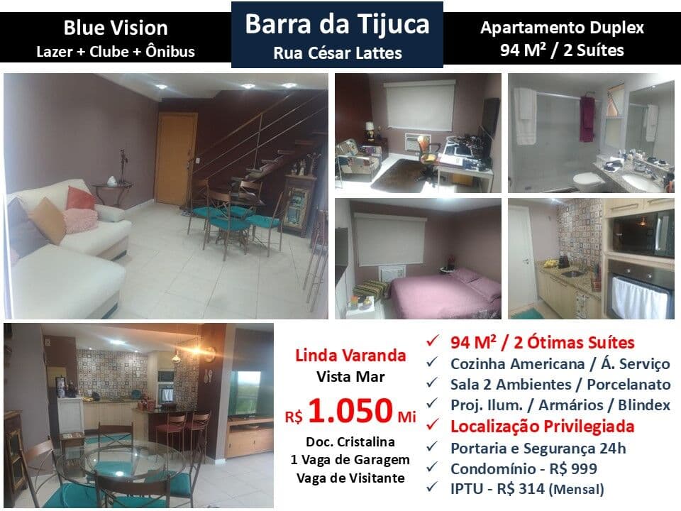 Apto Barra da Tijuca Blue Vision 94M²