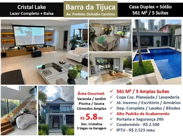 Casa Barra da Tijuca Cristal Lake 561M² 3