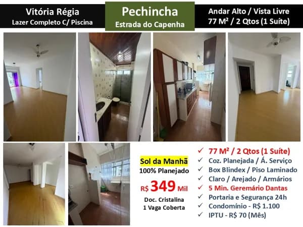 Apto JPA Pechincha Capenha Vitória Régia 77M²