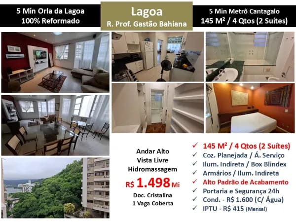 Apto Lagoa Gastão Bahiana 145M²