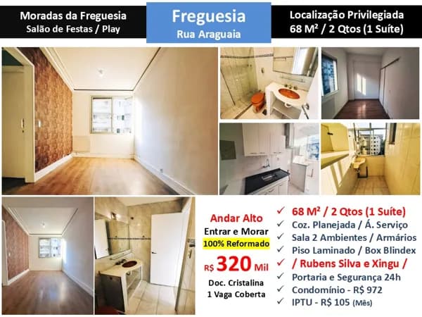 Apto JPA Freguesia Araguaia Moradas da Freguesia 68M²