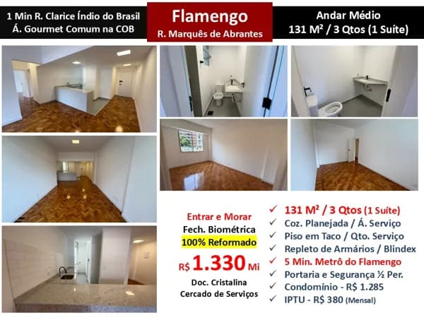 Apto Flamengo Marquês de Abrantes 131M²