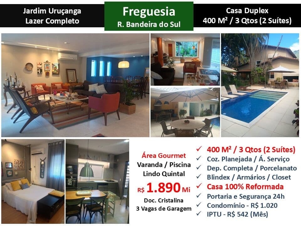 Casa JPA Freguesia Jardim Uruçanga Bandeira do Sul 400M²