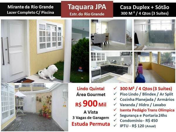 Sobrado em Rio de Janeiro - Taquara