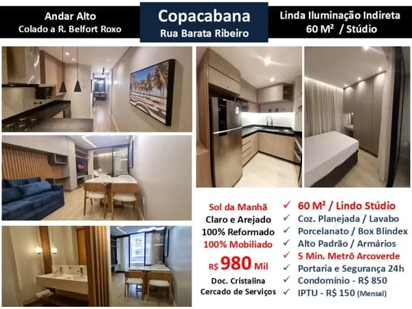 Apto Copacabana Barata Ribeiro 60M² 3