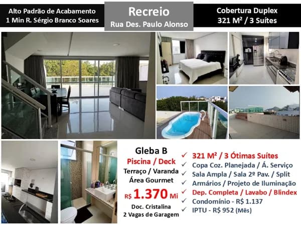 Cob Recreio Gleba B Paulo Alonso 321M²