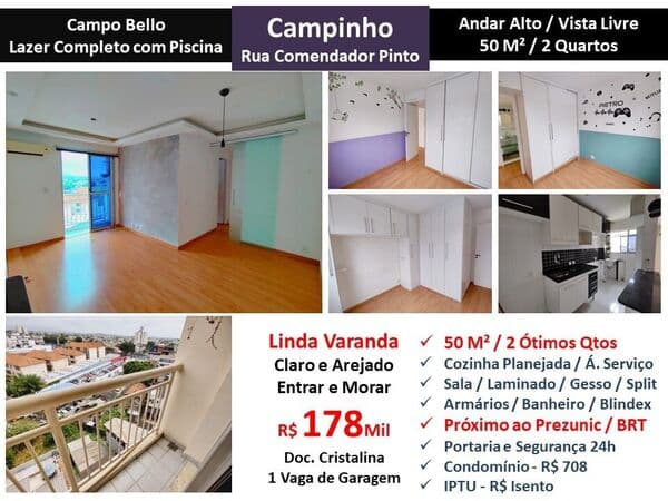 Apto JPA Campinho Campo Bello 50M²
